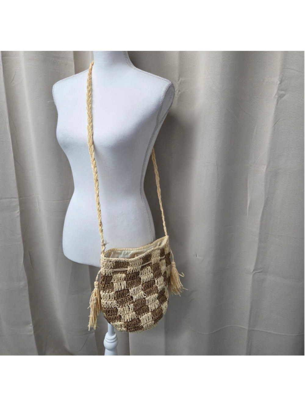 Lu and Elle Woven Shoulder Bag Boho-Chic Coastal Grandmother Cottagecore Organic